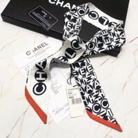 Chanel3618 Phong Cách Mới Chữ Cái Phù Hợp Với Ruy Băng Lụa Thật Dài Nhỏ Khăn Lụa Cao Cấp Khăn Đầu