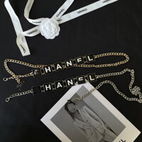 Chanel8864 Đen Trắng Chữ Cái Tiếng Anh Dây Xích Nữ