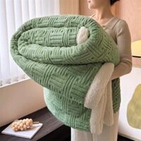 (CHANGA) Chăn lông cừu 2.3kg, màu xanh lá (200x230cm) – cái