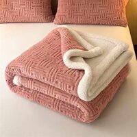 (CHANGA) Chăn lông cừu 2.3kg, màu hồng (200x230cm) – cái