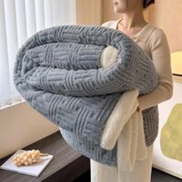 (CHANGA) Chăn lông cừu 2.3kg, màu xanh biển (200x230cm) – cái