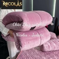 (CHANGA) Chăn lông cừu Nicolas Jadeite 4.7kg, màu hồng (220x240cm) – cái
