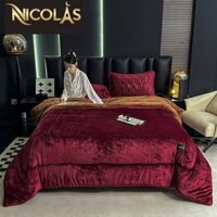 (CHANGA) Chăn lông cừu Nicolas Jadeite 4.7kg, màu đỏ (220x240cm) – cái