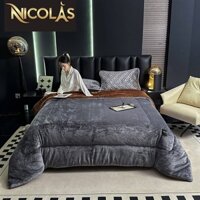 (CHANGA) Chăn lông cừu Nicolas Jadeite 4.7kg, màu xám (220x240cm) – cái