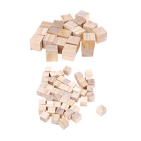 CHANGDA 10/20mm Wooden Square Blocks Mini Cubes Embellishment for Woodwork Craft DIY