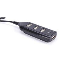 CHANGDA Newest USB 2.0 High Speed 4 Port Splitter Hub Adapter For PC Computer Laptop Black