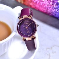 Chanh shop Đồng hồ nữ DOUKOU dây da cao cấp Mặt Tròn M1  Kèm Video