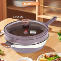 Chảo áp suất chống dính titan dày đẹp phù hợp với tất cả các loại bếp