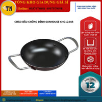 Chảo bầu chống dính Sunhouse SHG1224R size 24 cm, hợp kim nhôm tay cầm chịu nhiệt tốt chống trầy xước