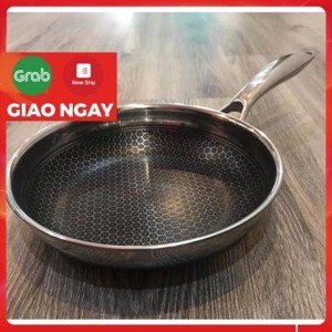 Chảo Blackcube inox 3 lớp đáy từ chống dính Kims Cook - 30cm