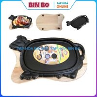 Chảo bò bít tết bằng gang chống dính kèm để gỗ Vạn Lợi Dragon chảo bò né nhiều kích cỡ
