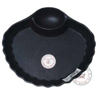 Chảo bò né vỏ sò nhôm chống dính khuôn bò bít tết Huỳnh Anh bền đẹp