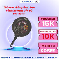 Chảo cạn chống dính 28cm vân kim cương đáy từ Daelux DXF-D28IH Made in Korea