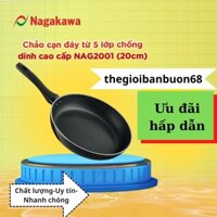 Chảo cạn đáy từ 5 lớp chống dính cao cấp Nagakawa NAG2001 (20cm) - Dùng trên mọi loại bếp