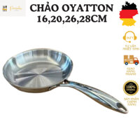Chảo cạn inox OYATTON size 16,20,26,28 cm, chảo inox liền khối 3 lớp OYATTAN, chảo cạn bếp từ
