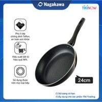 Chảo Cạn Nagakawa NAG2401 Đáy Từ 5 Lớp Chống Dính Cao Cấp Size 24cm - Dùng Trên Mọi Loại Bếp - Hàng Chính Hãng