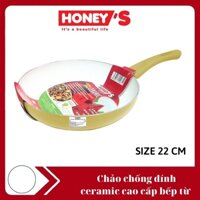 Chảo ceramic cao cấp Honey's HO-AF1C221 - 22cm (màu ngẫu nhiên)