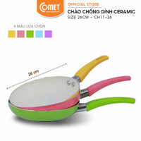 Chảo Ceramic Chống Dính 26cm Comet CH11-26 - Hàng chính hãng