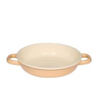 Chảo chiên bằng sắt tráng men Riess Classic 0293-006 18cm Pastel Yellow 3 lớp men sứ cho bếp từ, lò nướng chất lượng cao