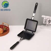 Chảo chiên bánh mì nướng AQUAGEM, Máy làm bánh Sandwich hợp kim nhôm có thể tháo rời, Máy ăn sáng Chảo trứng chống dính hai mặt ngoài trời