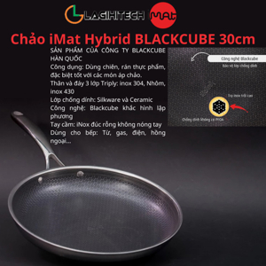 Chảo chiên inox Blackcube iMat - 30cm