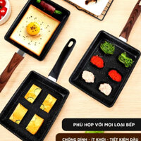 CHẢO CHIÊN RÁN HÌNH CHỮ NHẬT,  Chảo chống dính chiên trứng cuộn dùng mọi loại bếp - MA:CHAO