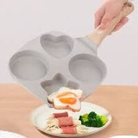 Chảo Chiên Rán Trứng Mini 4 Ngăn Chống Dính Khuôn Chảo Hình Tim, Sao Dùng Bếp Từ