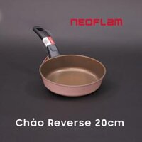 Chảo chiên Reverse Neoflam - 20cm, thân hợp kim nhôm, phủ chống dính Silkware của hãng DaikinNhật Bản. - Hồng đào