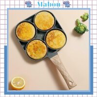 Chảo Chiên Trứng, Làm Bánh 4 Ngăn, Vân Đá, Đá Maifan Siêu Bền, sử dụng mọi loại bếp
