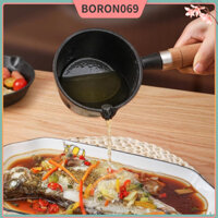 Chảo Chiên Trứng mini Tay Cầm Bằng Gỗ Boron069