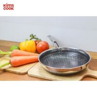 Chảo chống dính 2 mặt cao cấp Kims Cook Blackcube 3 lớp đúc liền đáy từ ( 22cm / 24cm /26cm / 28cm / 30cm / 32cm )