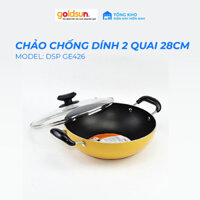 Chảo chống dính 2 quai gold sun 28cm DSP GE426