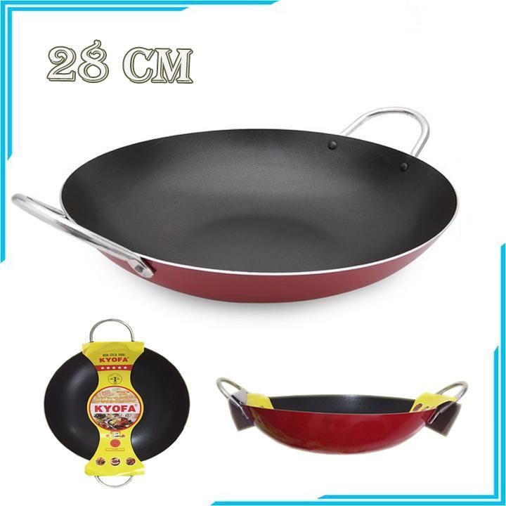 Chảo chống dính 2 quai sâu lòng Kyofa - 28cm