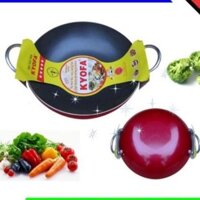 CHẢO CHỐNG DÍNH 2 QUAI SÂU LÒNG KYOFA đủ SIZE 26 28 30 32 34 36 38 40 42 CM SIÊU ĐẸP