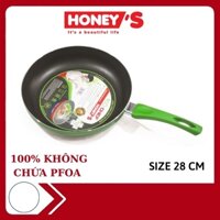 Chảo chống dính an toàn Honey's size 28cm - ECOAF1N281, không chứa PFOA an toàn sức khỏe, bền, khó bong tróc