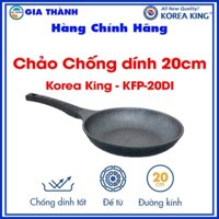 Chảo chống dính bếp từ Hàn Quốc Korea King Size 20,26,28cm lòng cạn - Dùng được mọi loại bếp [Diamond - KFP-20DI]