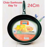Chảo chống dính bếp từ SUNHOUSE 24cm Đáy từ dày 2.1mm Phủ chống dính Whitford (USA) SIÊU BỀN