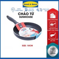 Chảo chống dính bếp từ SUNHOUSE 18 24 30 CM phủ 3 lớp chống dính sâu lòng cao cấp