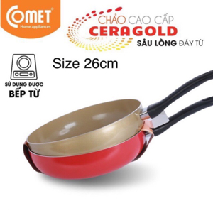 Chảo chống dính cao cấp lòng sâu đáy từ Comet CH25-26
