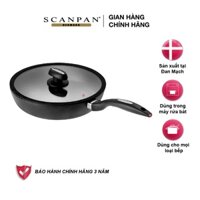 Chảo chống dính đáy từ Scanpan IQ 28cm 64102800 có nắp, sản xuất tại Đan Mạch, bảo hành chống dính 3 năm