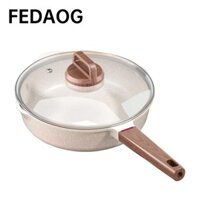 Chảo chống dính FEDAOG, Dễ dàng làm sạch có nắp Chảo chiên đá, Chảo trứng bền 20 / 24 / 28 / 30cm Nồi cảm ứng Bếp Gas