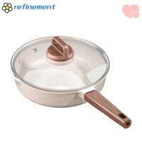 Chảo chống dính hoàn thiện, Chảo rán đá 20 / 24 / 28 / 30cm dễ dàng làm sạch, bền có nắp bít tết Skillet Chảo cảm ứng Bếp Gas