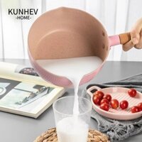 Chảo chống dính KUNHEV, Nồi sữa bơ nóng chảy đa năng cho bé, Tiện ích nhà bếp bền bỉ Nấu ăn màu xanh / trắng Nồi dầu sôi Nồi cảm ứng Gas