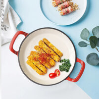 Chảo chống dính Little Happiness, chảo đôi tay cầm, chảo làm bánh kếp nhỏ, chảo trứng, tương thích với bếp gas và bếp từ