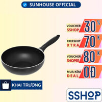 Chảo Chống Dính Lòng Sâu Sunhouse SHS20-SHS30 (ĐÁY THƯỜNG VÀ ĐÁY TỪ) nhôm tấm cao cấp nguyên chất - SSHOP MALL