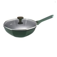 Chảo chống dính Maifan Đá Hình Bát Giác Chảo Khuấy Chảo Chiên Có Nắp Tay Cầm Thoải Mái Đúc Nhôm Chảo Chiên Sâu Chảo Nấu Chảo Chảo
