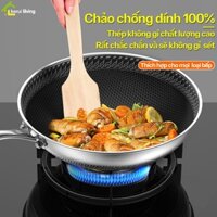 Chảo chống dính MILADA vân đá tổ ong sâu lòng size 32cm, 34cm dùng được cho mọi loại bếp,chảo vân đá
