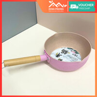 Chảo chống dính mini 18 cm phong cách Hàn Quốc vintage cực xinh, chảo chống dính sâu lòng, đáy sâu