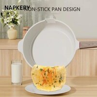 Chảo chống dính NAPKERY, có nắp Chảo chiên đá sạch dễ dàng, Chảo trứng bền 20 / 24 / 28 / 30cm Nồi cảm ứng Bếp Gas