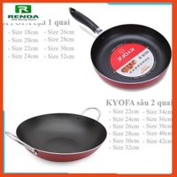 Chảo chống dính sâu hoặc cạn 2 quai hoặc 1 quai Kyofa công nghệ Hàn Quốc size 20 22 24 26 28 30 32 34 36 38 40 cm